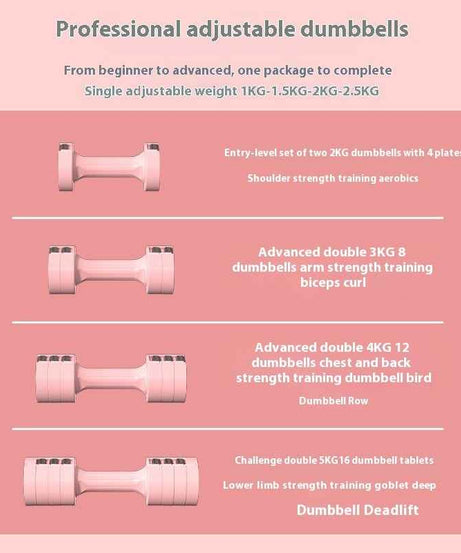 Chinese Layer Pie Adjustable Small Dumbbell Women's Fitness Equipment Home Removable