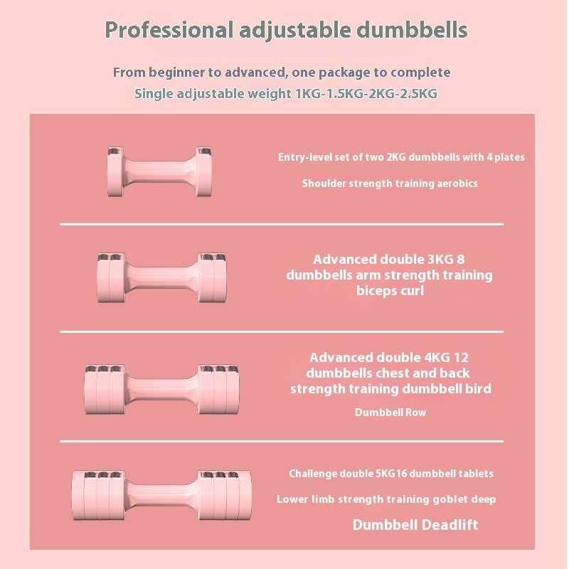 Chinese Layer Pie Adjustable Small Dumbbell Women's Fitness Equipment Home Removable