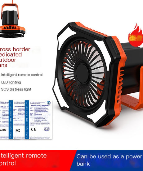 Portable Camping Fan and Lantern with Power Bank