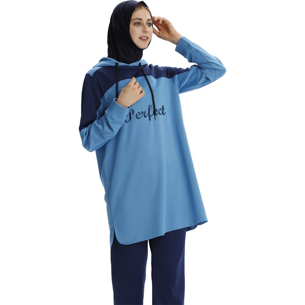 Muslim Tracksuit Tops (2XL Blue)