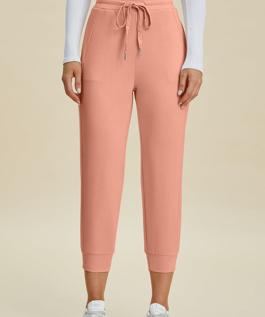 Basic Bae Full Size Air Scuba Drawstring High Waist Cropped Pants