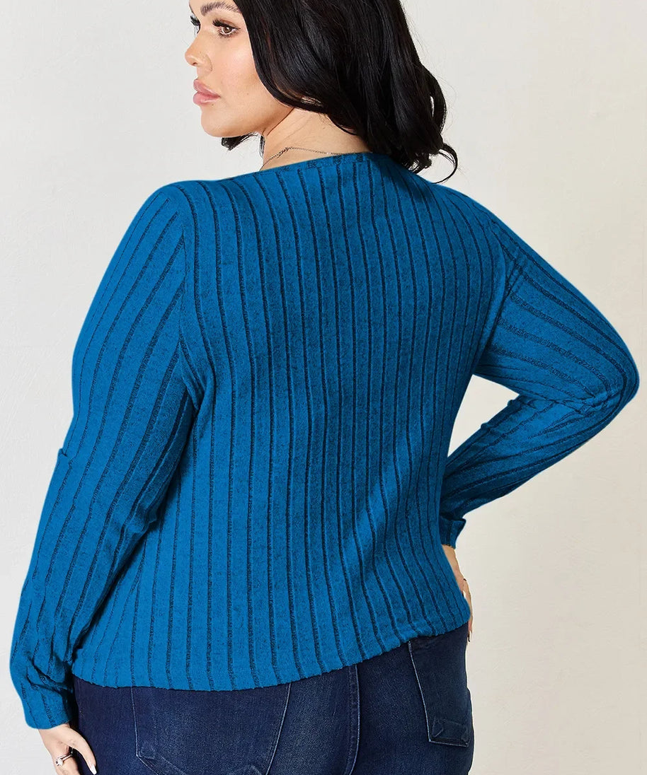 Basic Bae Full Size Ribbed Long Sleeve T-Shirt
