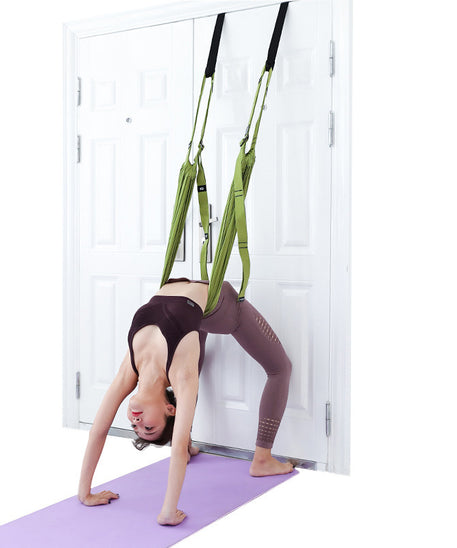Sangle de yoga extensible – Sangle en coton pour l'entraînement de la souplesse en yoga, danse et grand écart