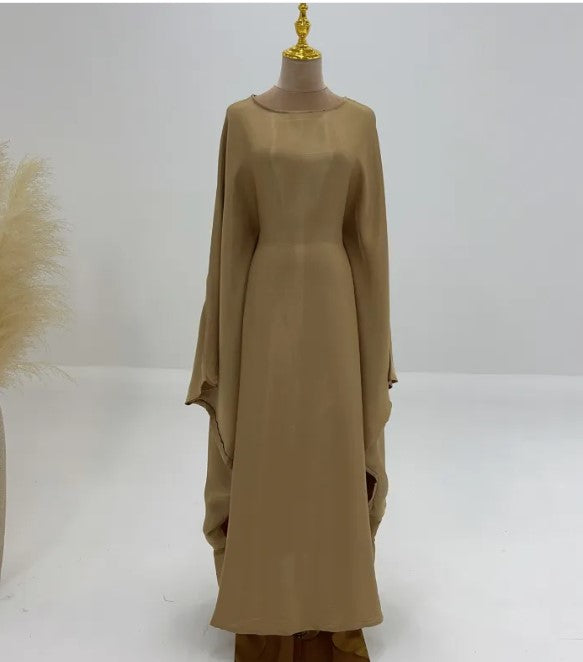 Abaya Muslim Evening Dress for Women – Luxury Butterfly Embellished Dubai & Turkey Style | 20 Colors