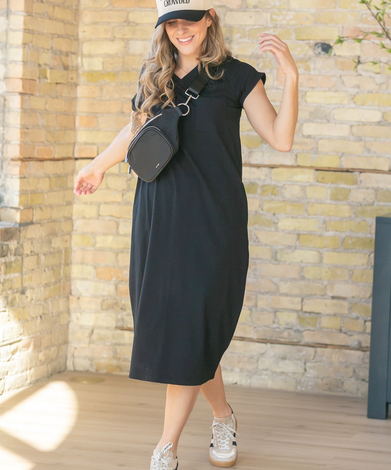 Finley V-neck T-shirt Dress