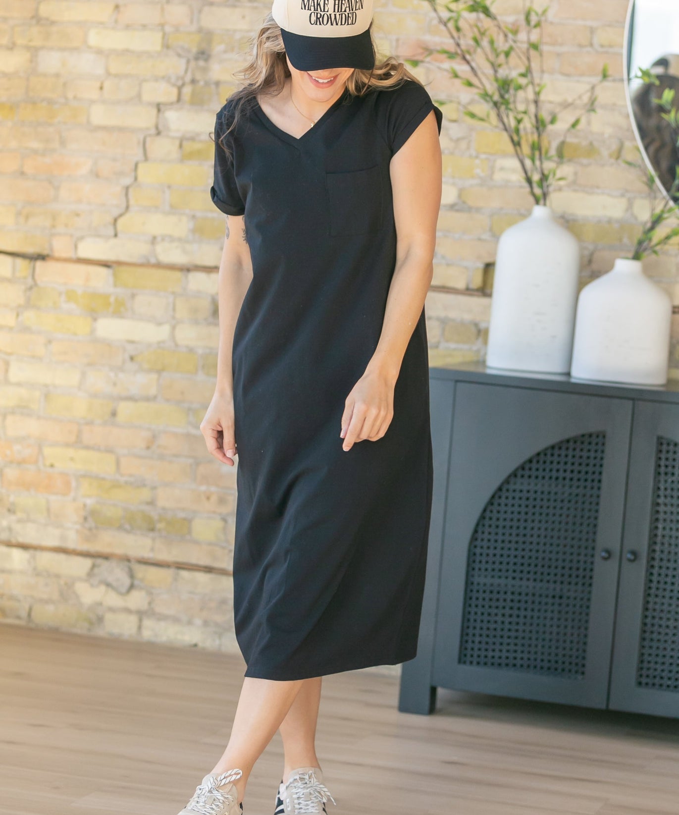 Finley V-neck T-shirt Dress
