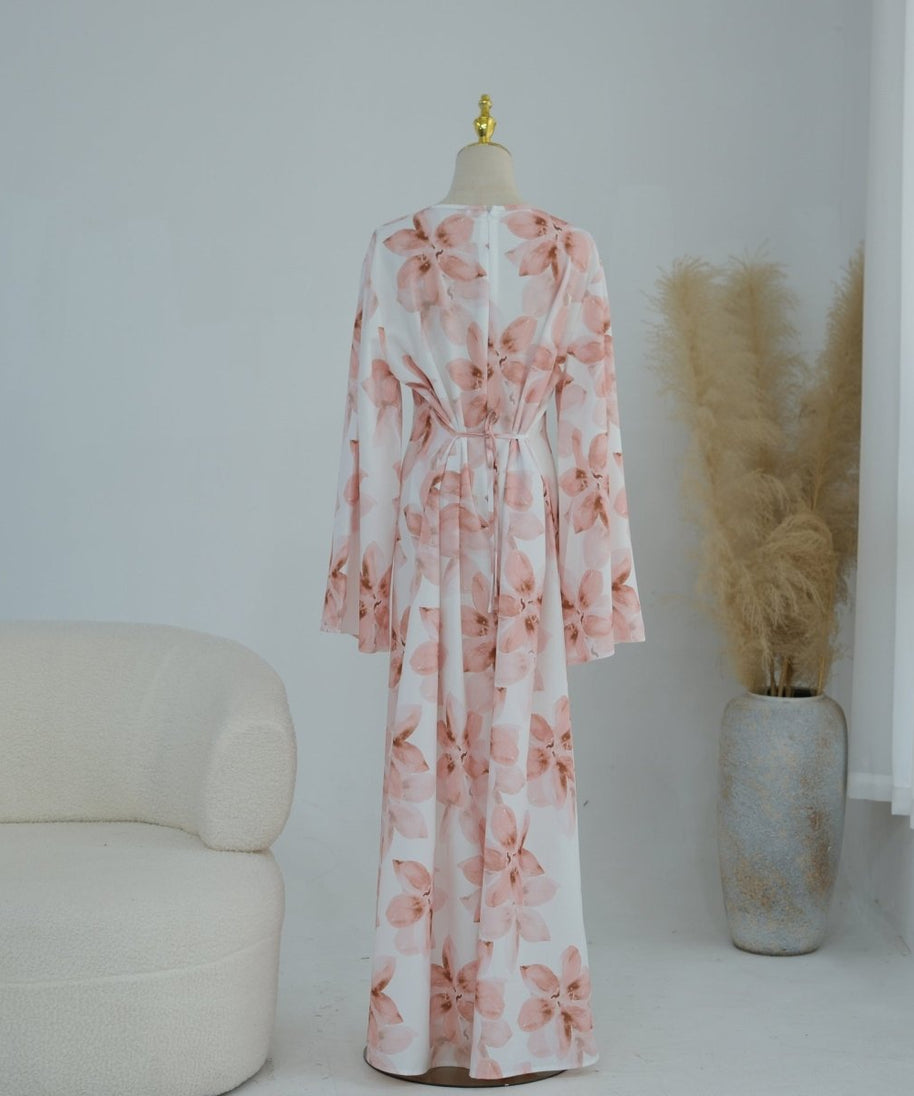Floral Print Washed Crinkle Maxi Dress(MS437)