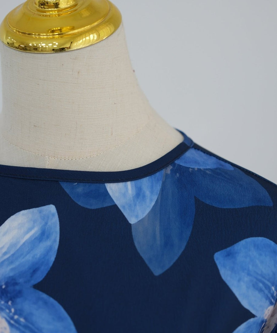 Floral Print Washed Crinkle Maxi Dress(MS437)
