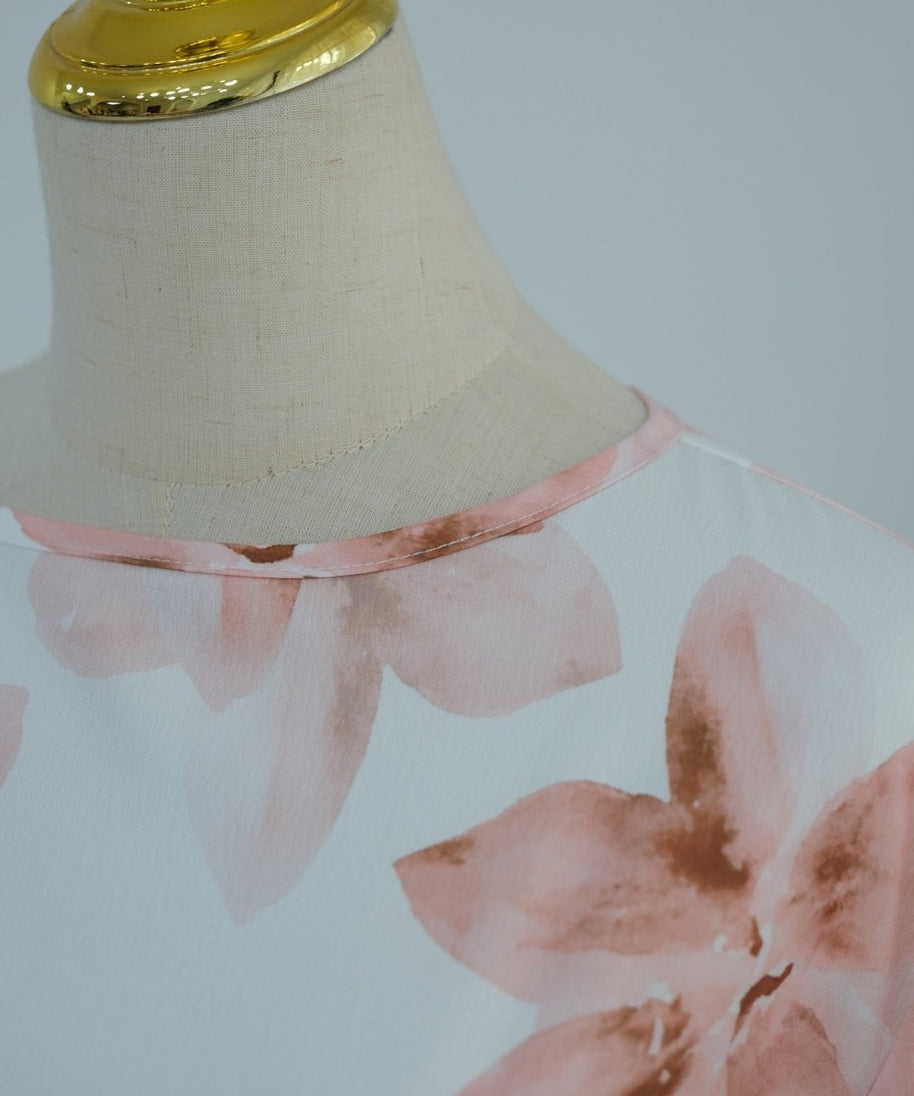 Floral Print Washed Crinkle Maxi Dress(MS437)