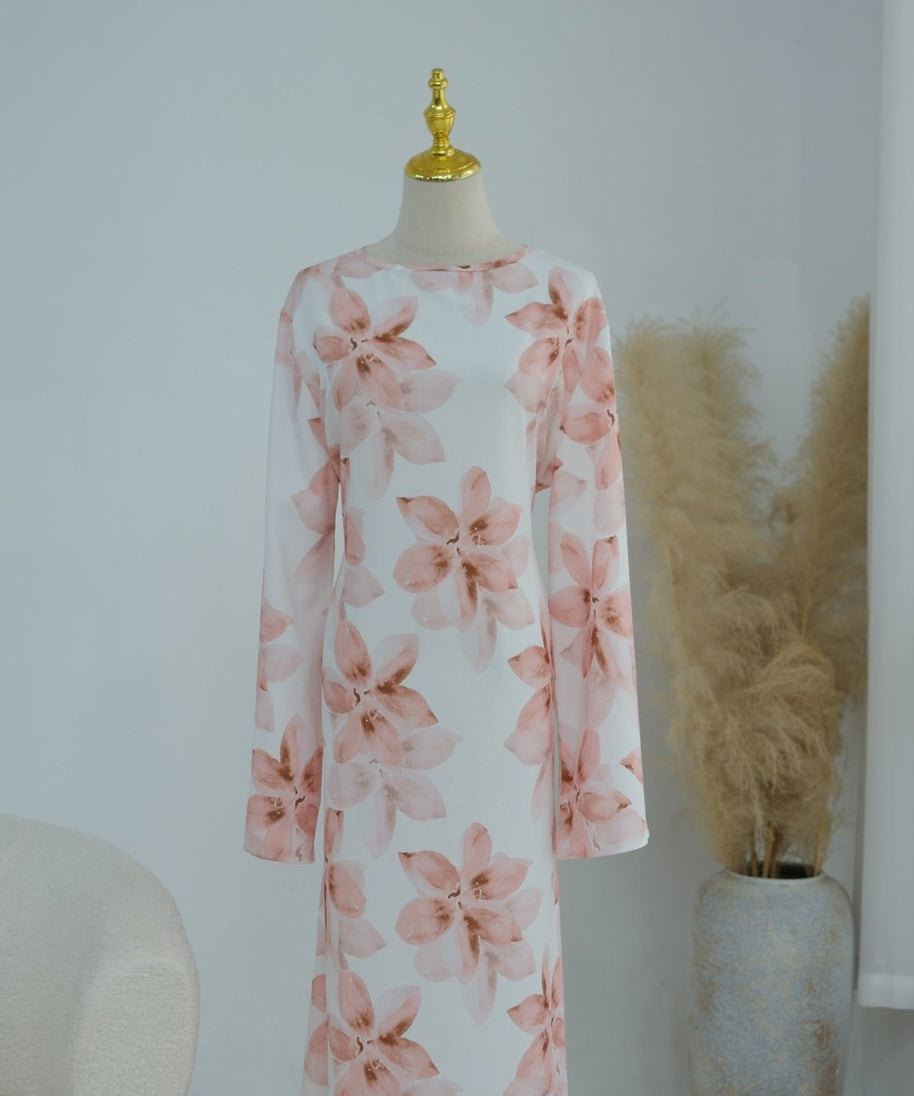 Floral Print Washed Crinkle Maxi Dress(MS437)
