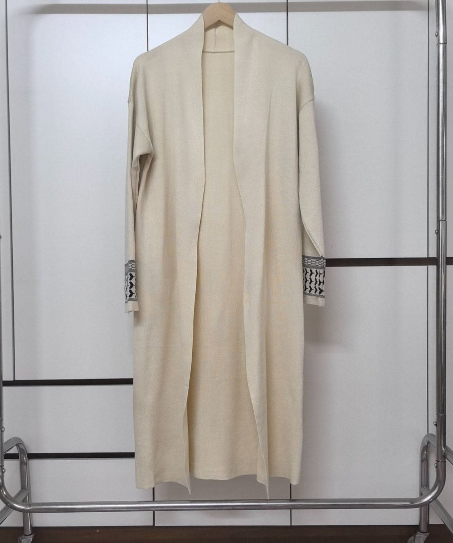 Geometric Jacquard-Trim Ribbed Knit 3-Piece Set(MS471)