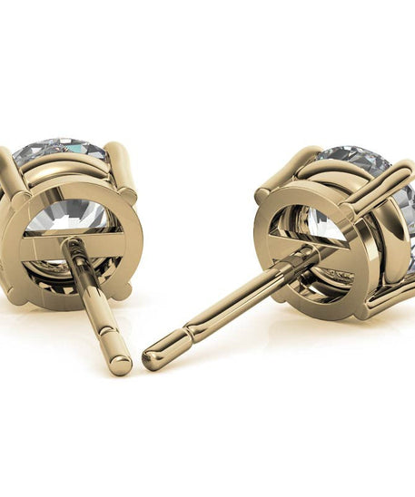 2.50 CTW AGI Certified Lab Grown Round Diamond Stud Earrings in 14K White or Yellow Gold (G/VS)