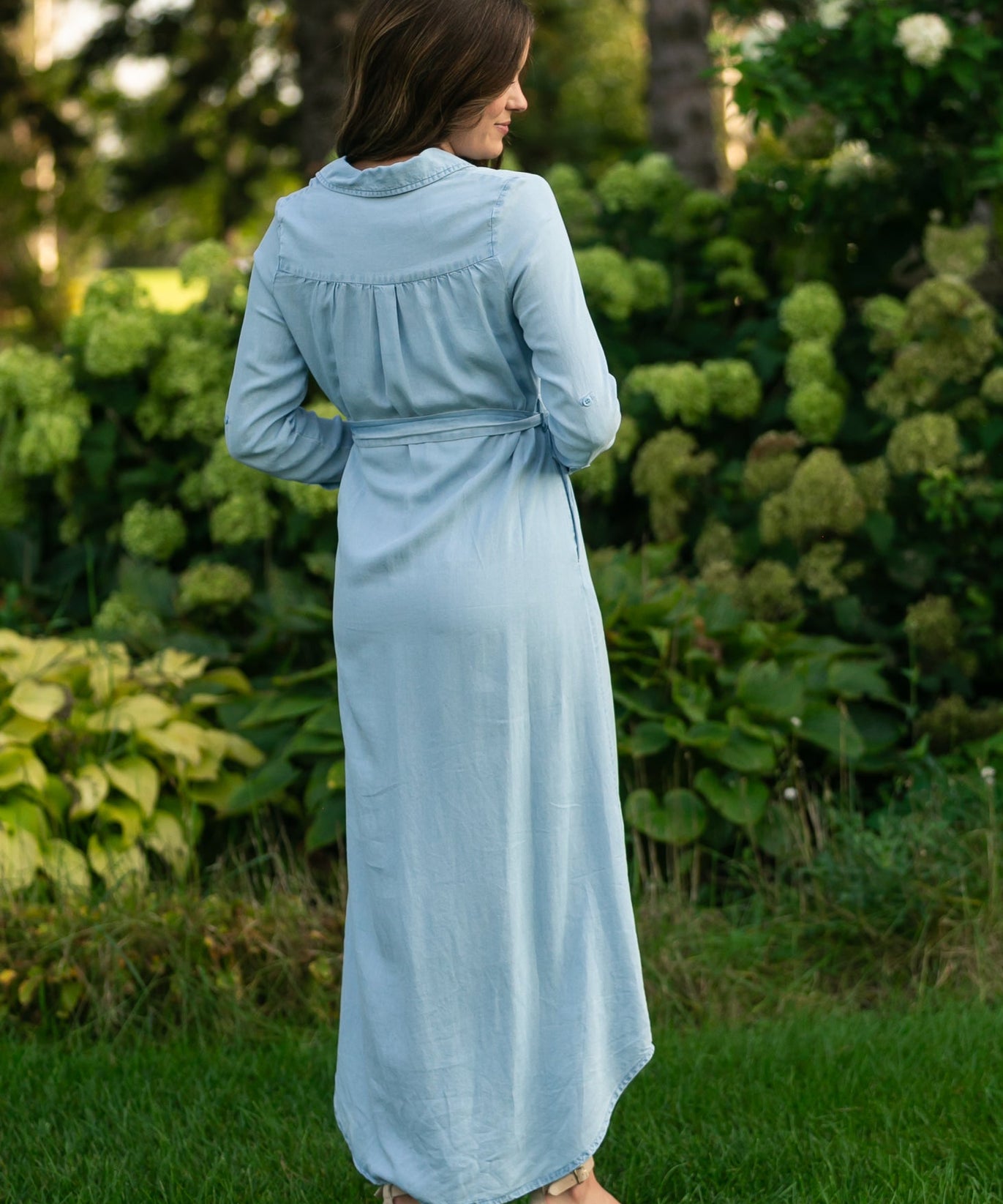 Hazel Chambray Long Sleeve Dress