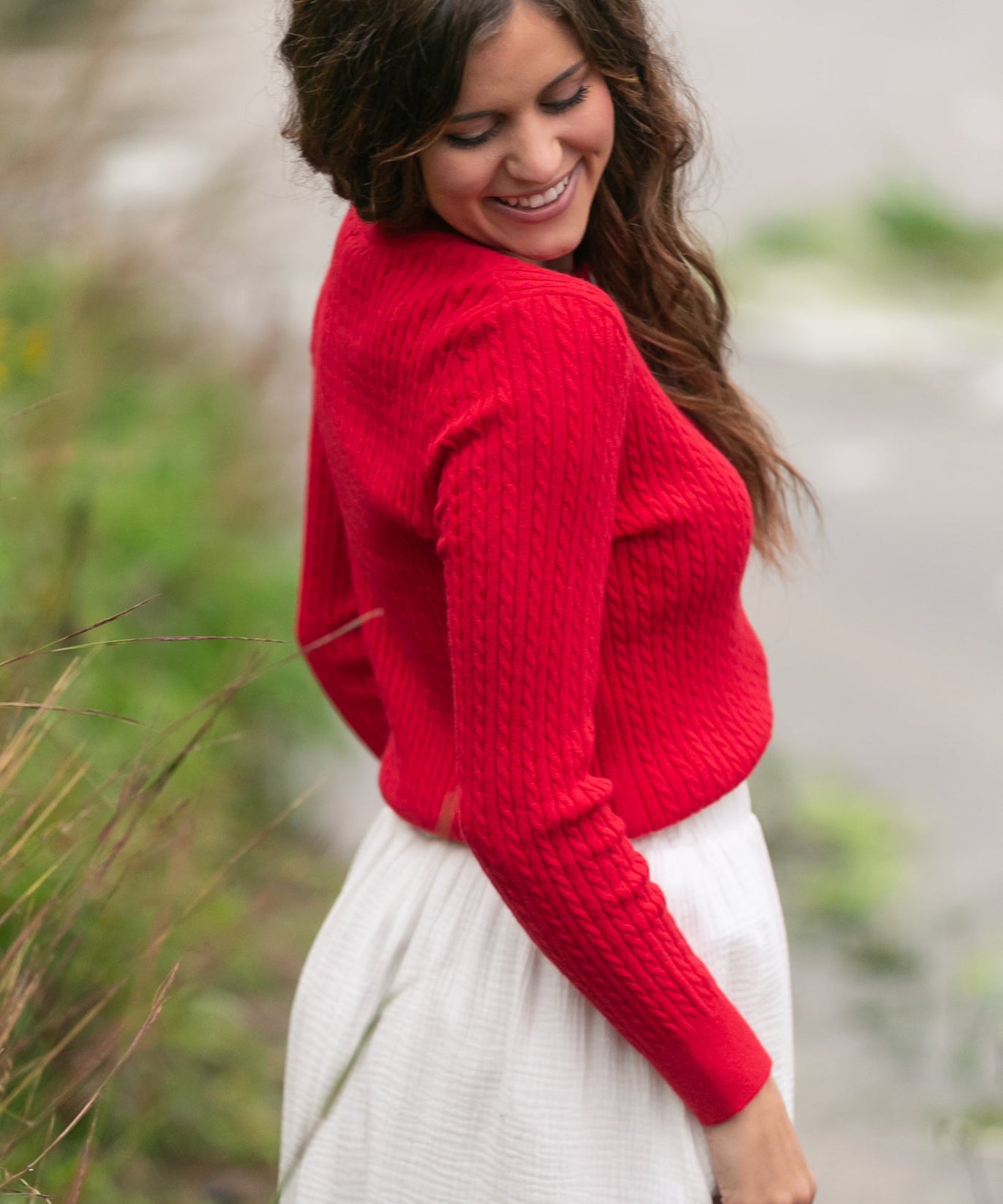 Mason Red Button Up Cardigan