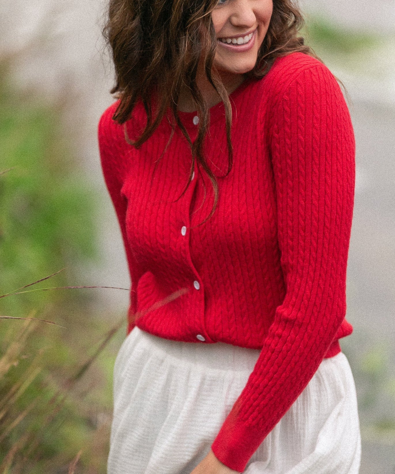 Mason Red Button Up Cardigan