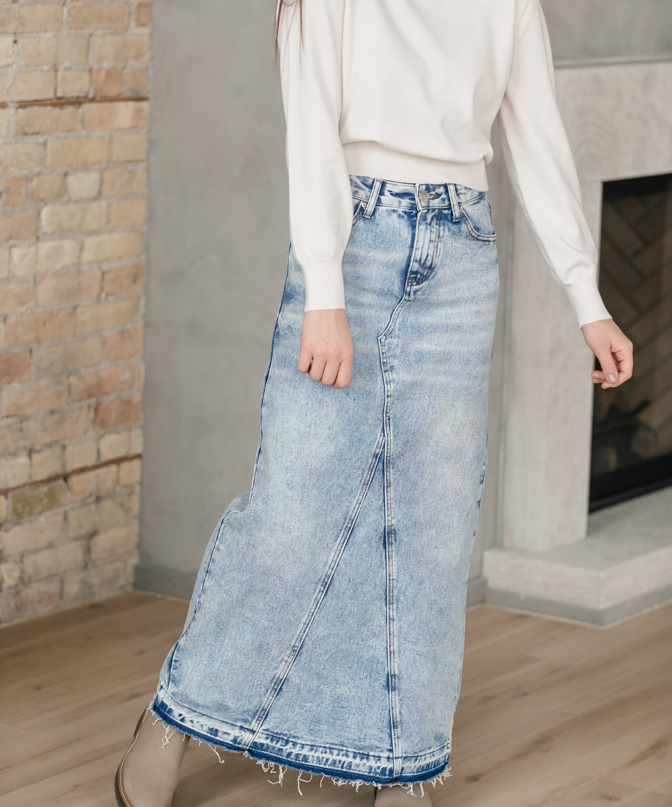 Mina Denim Maxi Skirt