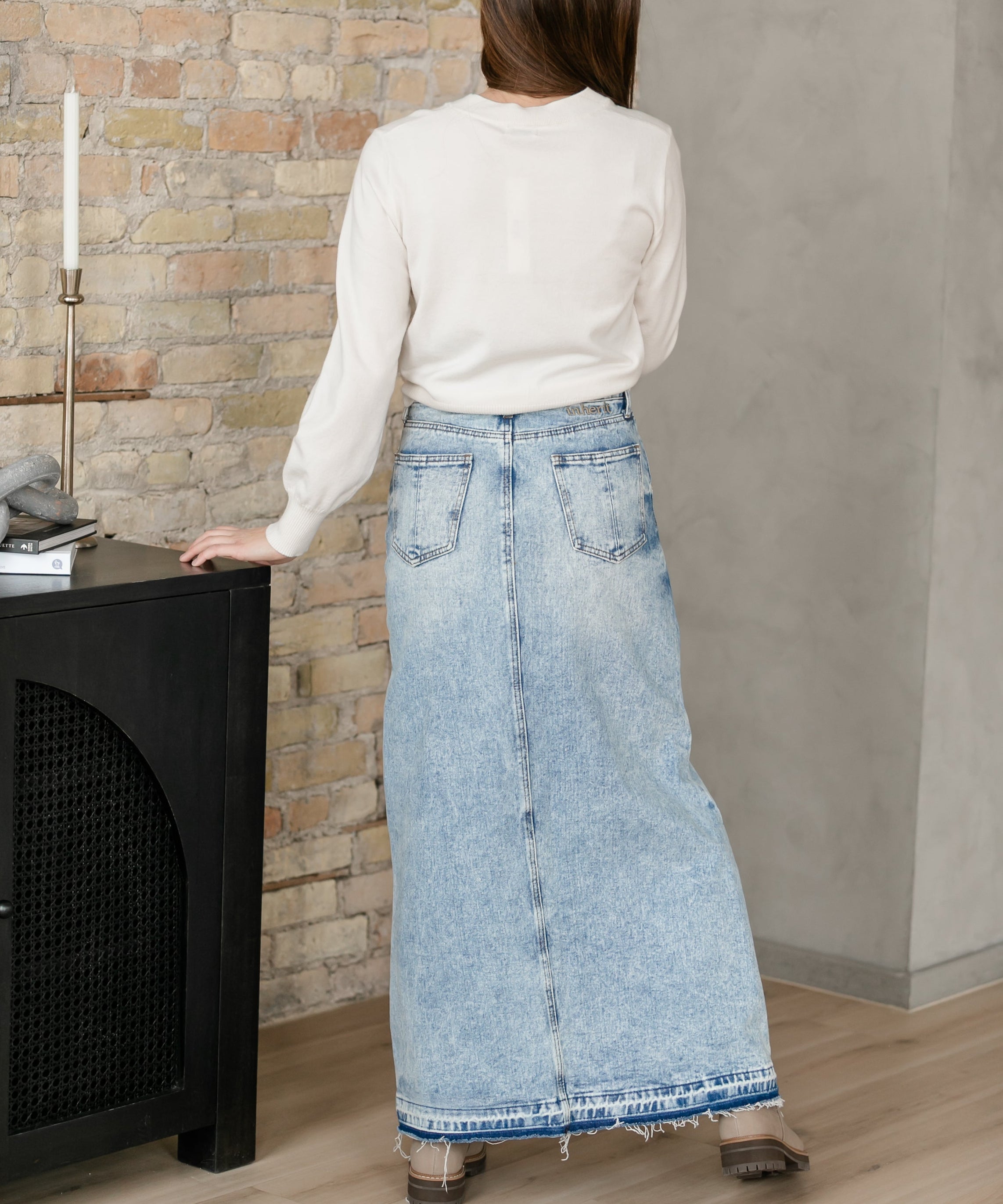 Mina Denim Maxi Skirt