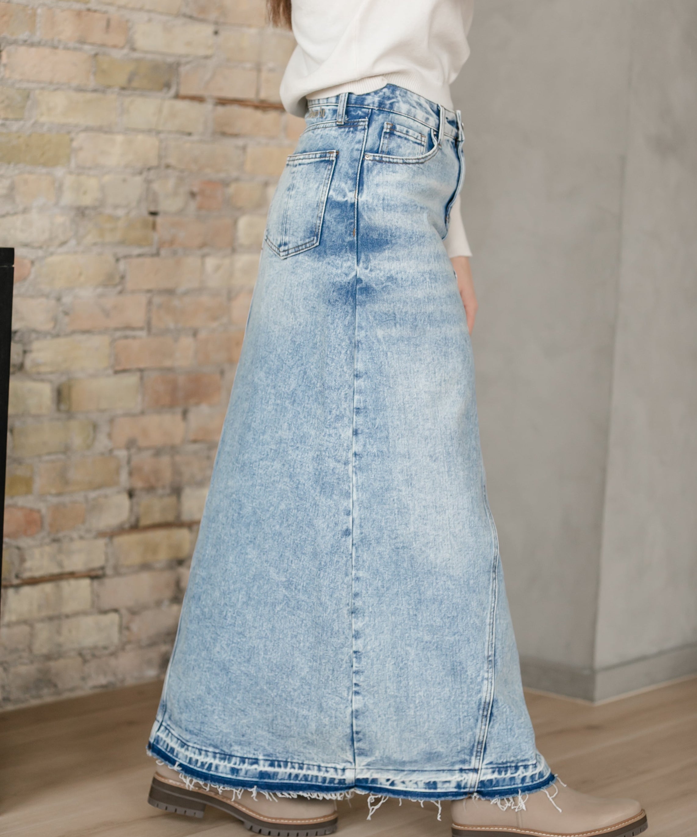 Mina Denim Maxi Skirt