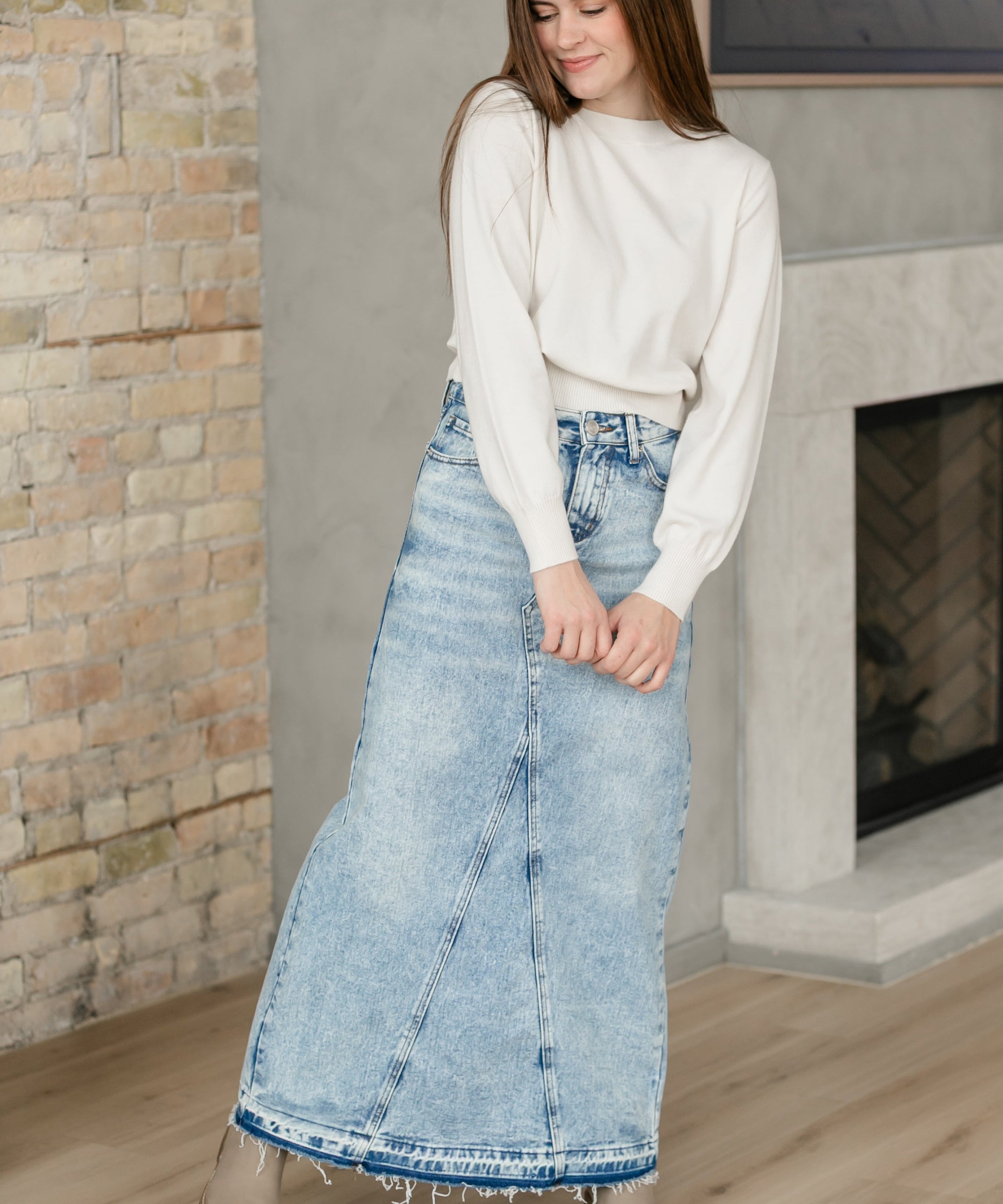 Mina Denim Maxi Skirt