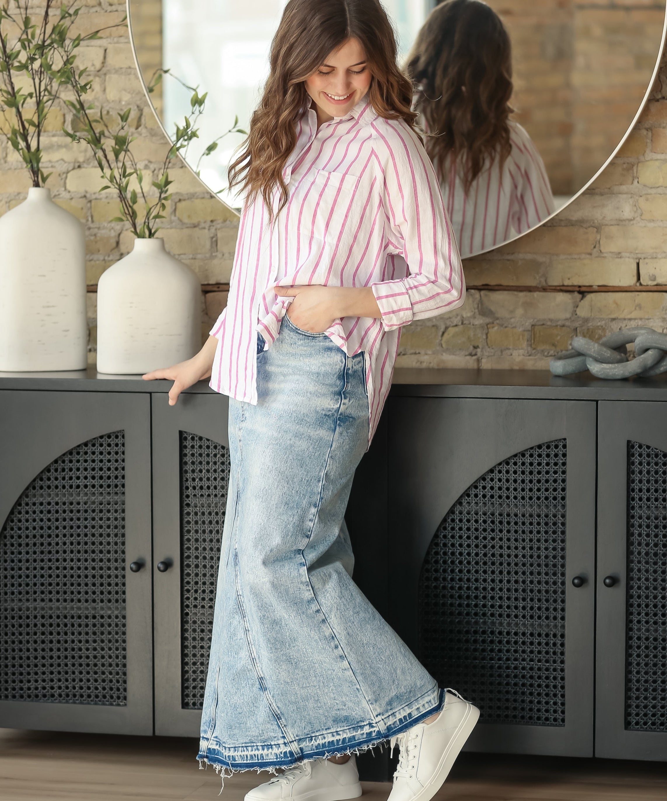 Mina Denim Maxi Skirt