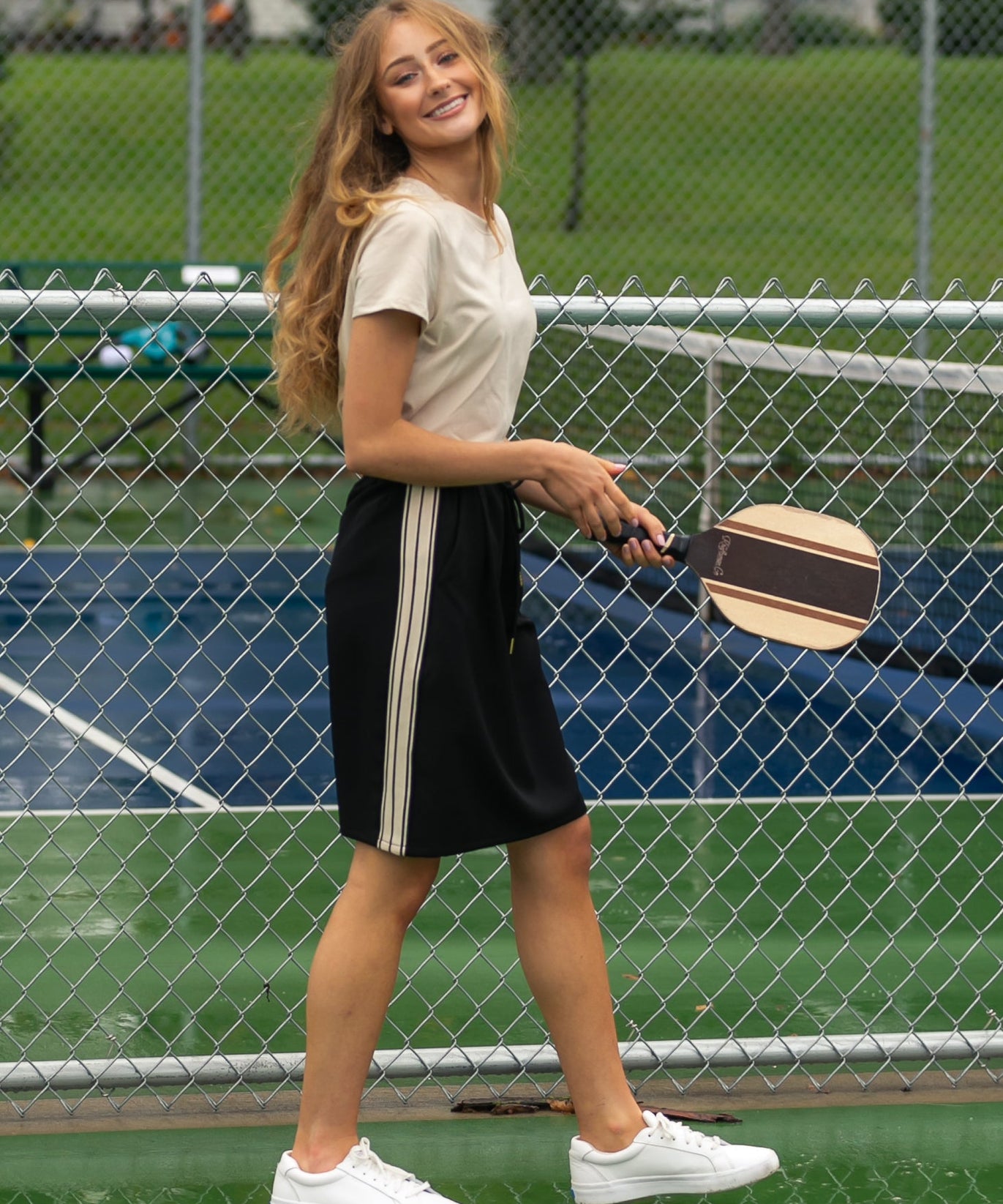 Nina Mid-Rise Track Skirt
