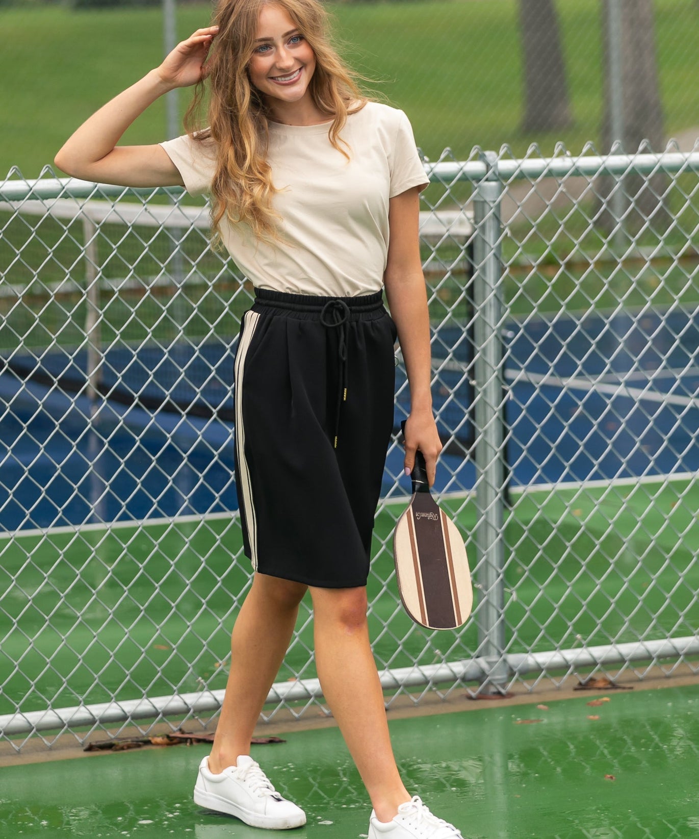 Nina Mid-Rise Track Skirt