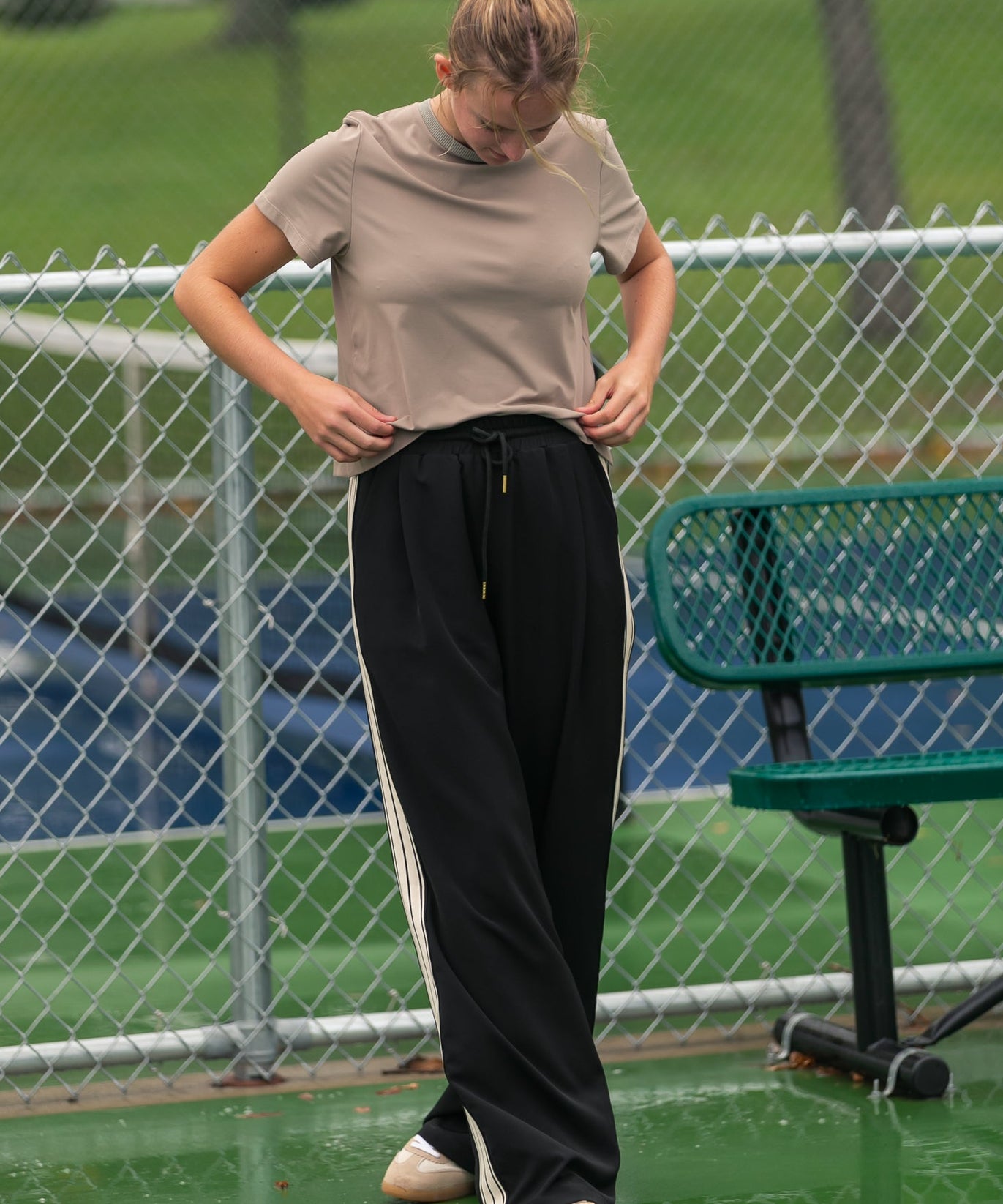 Nina Wide Leg Track Pants