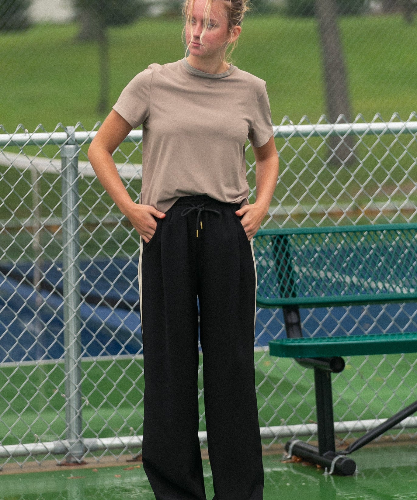 Nina Wide Leg Track Pants
