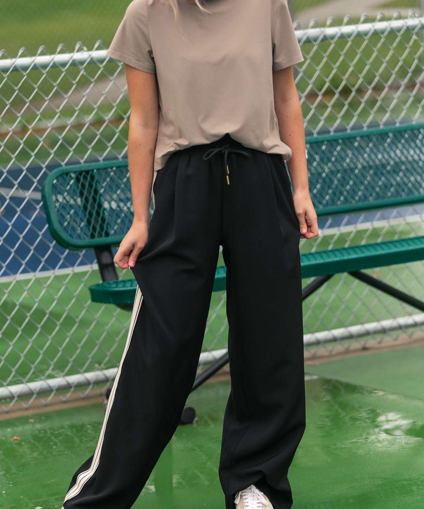 Nina Wide Leg Track Pants