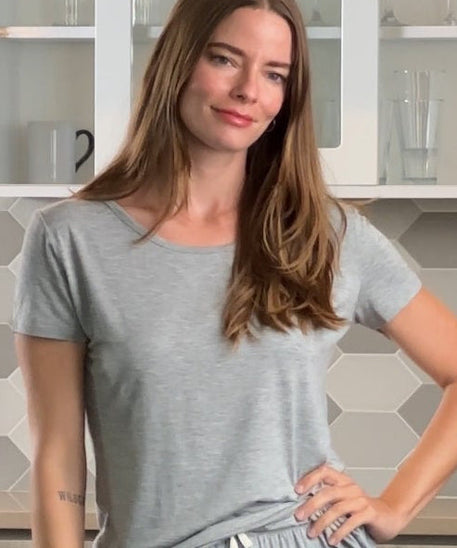 Women’s Bamboo Lounge Set - Lounge T-Shirt + Lounge Shorts