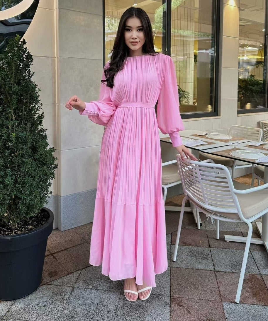 Pleated Tiered Maxi Dress(MS466)