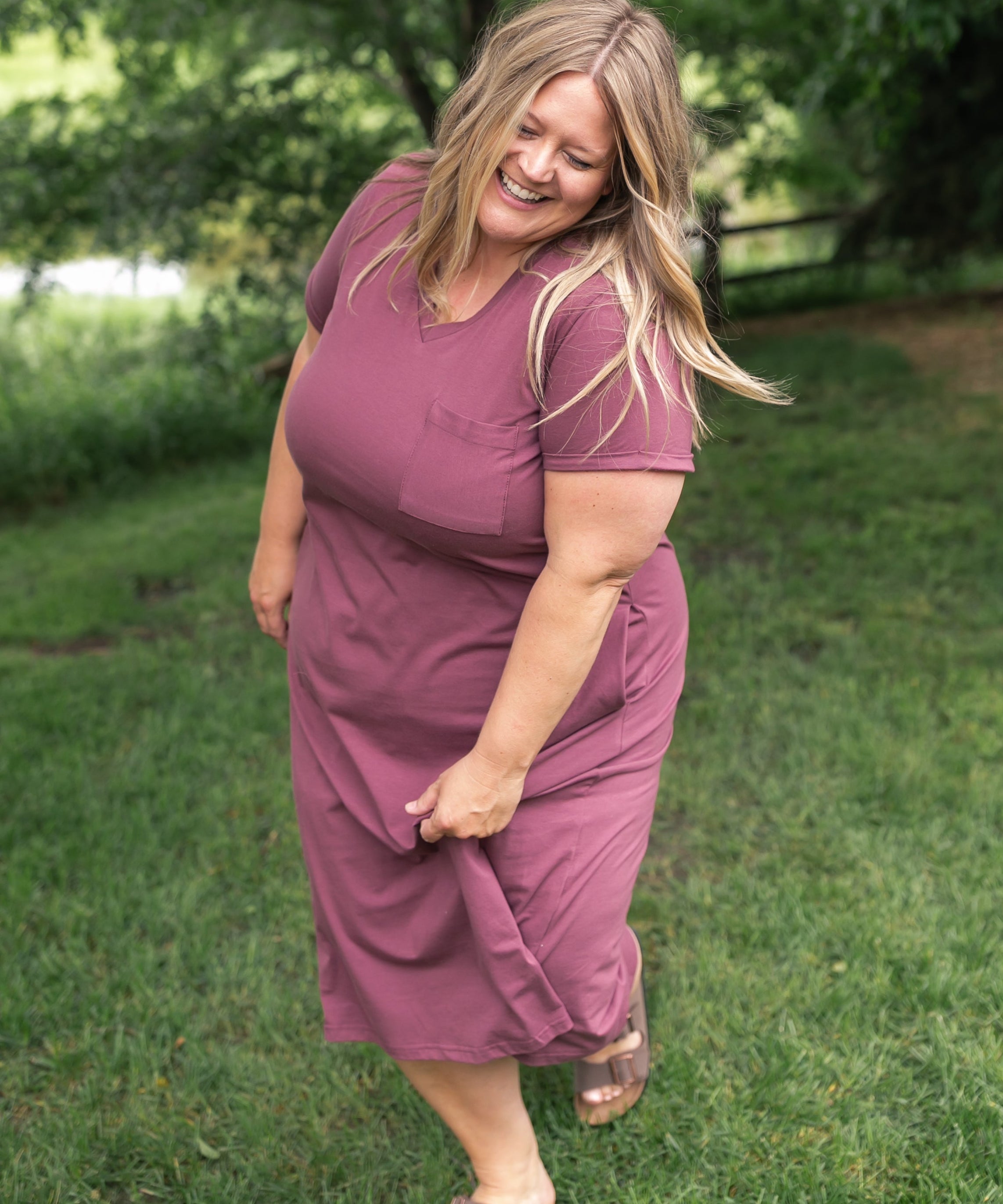 Finley V-neck T-shirt Dress