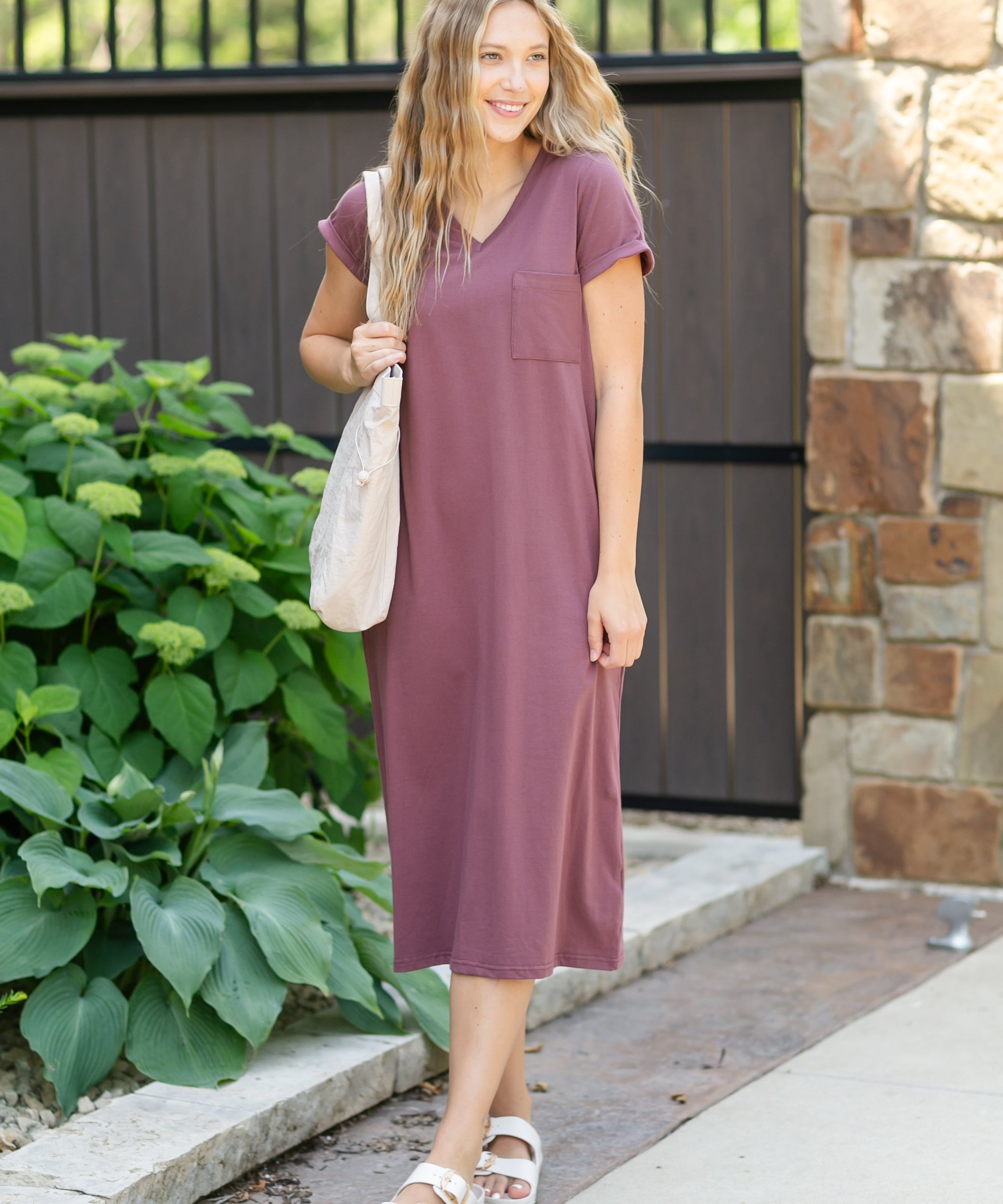 Finley V-neck T-shirt Dress