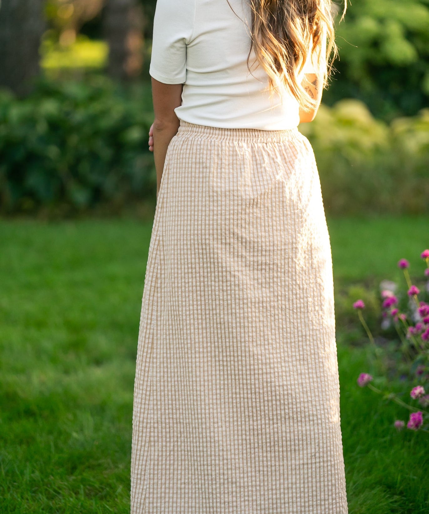 Rayne Modern Gingham Maxi Skirt