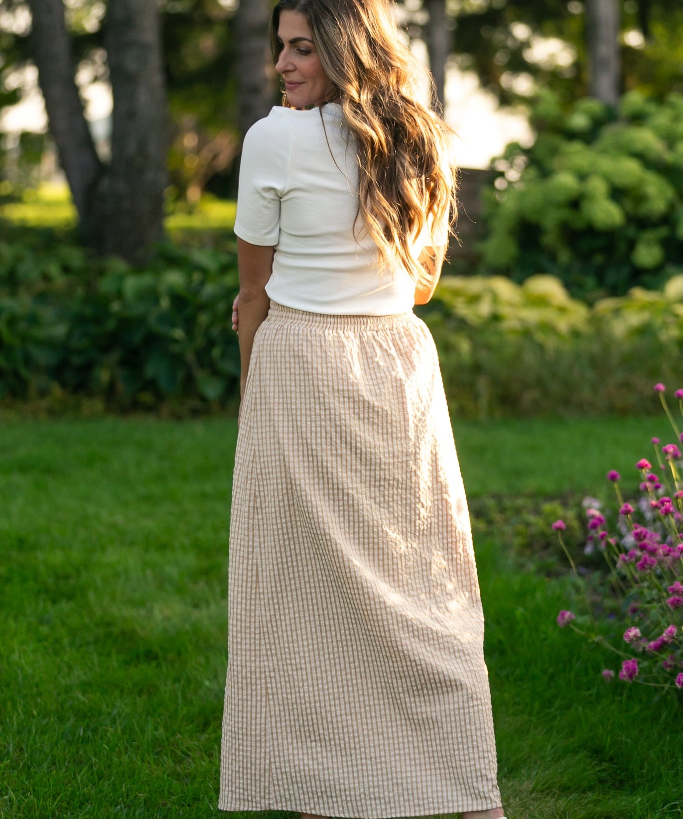 Rayne Modern Gingham Maxi Skirt