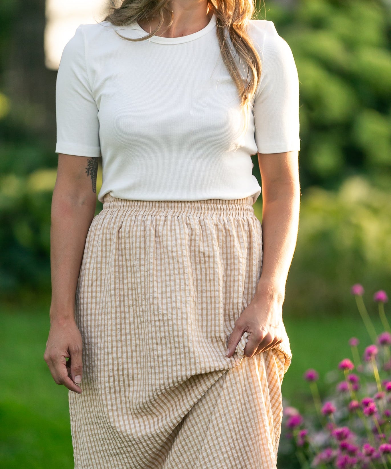 Rayne Modern Gingham Maxi Skirt