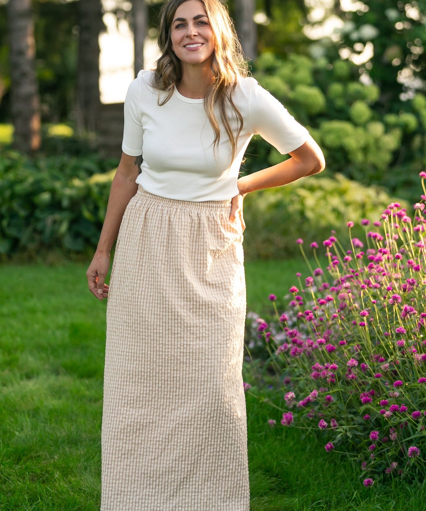 Rayne Modern Gingham Maxi Skirt