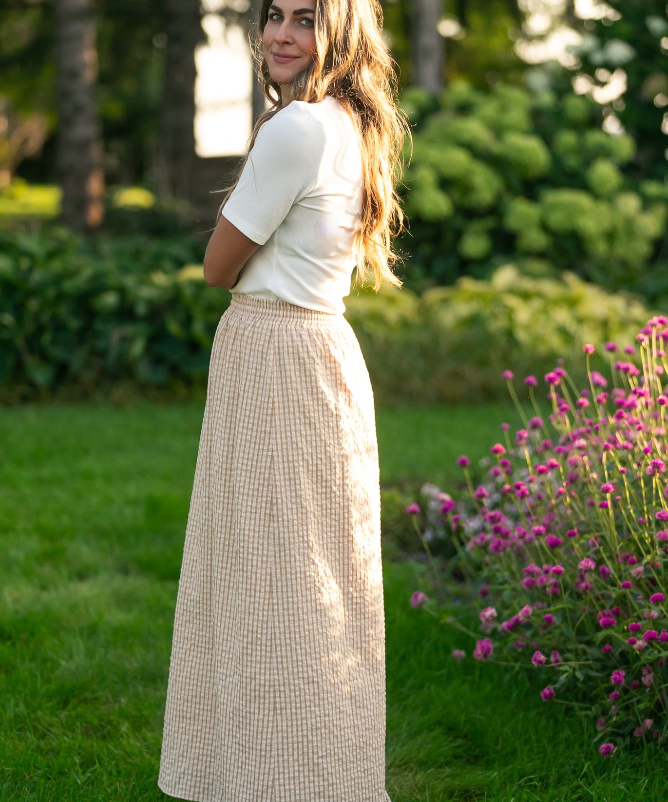 Rayne Modern Gingham Maxi Skirt