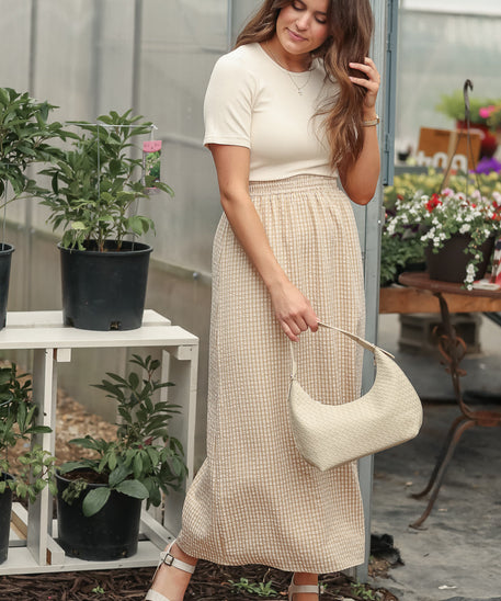 Rayne Modern Gingham Maxi Skirt