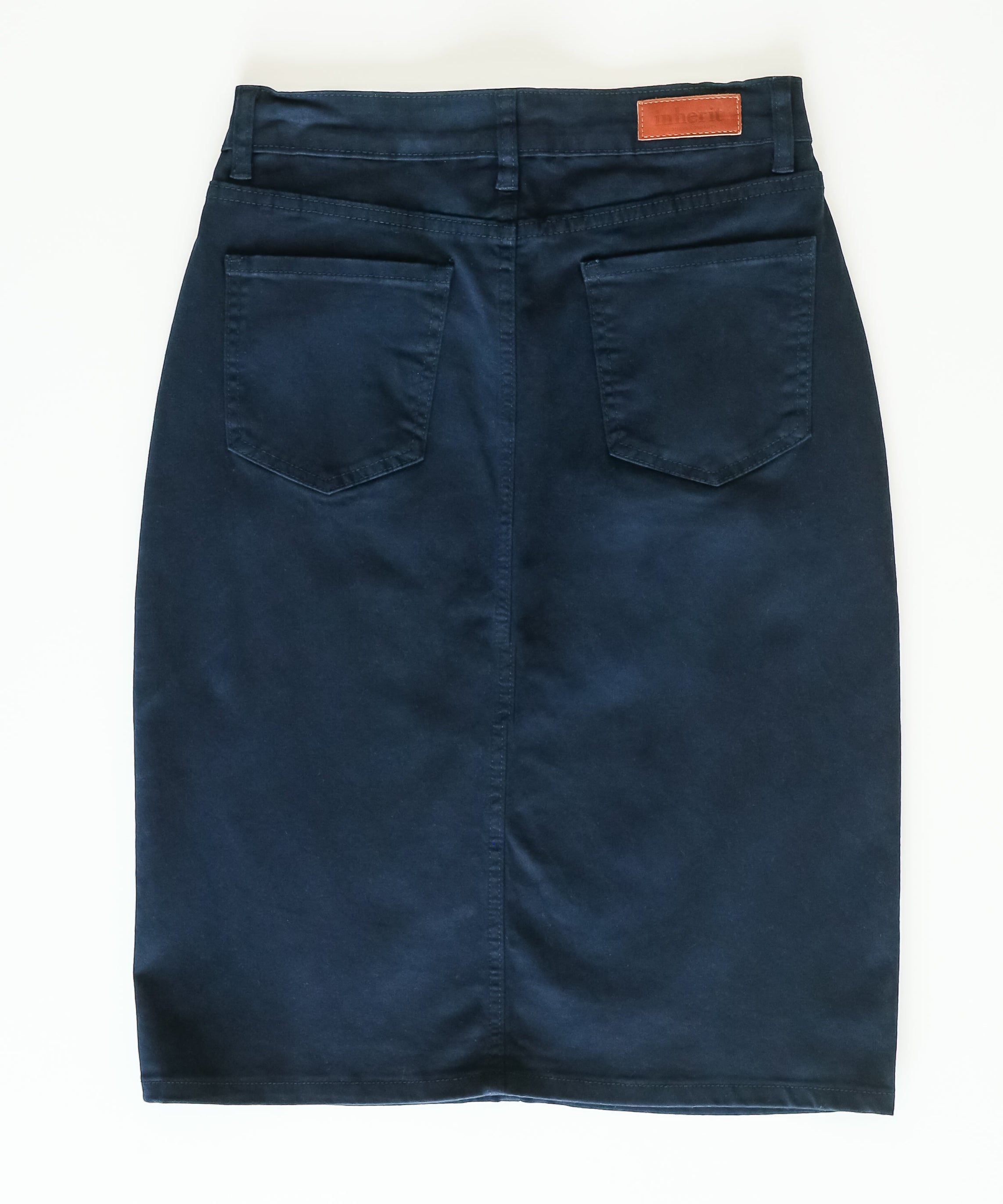 Remi Navy Denim Midi Skirt