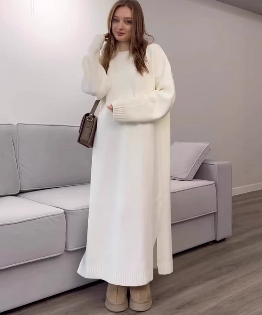 Ribbed Knit Maxi Dress(MS443)