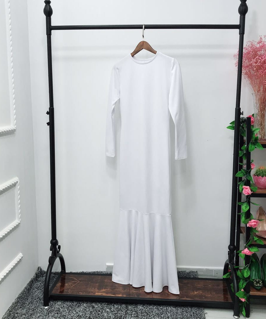 Stretch Mermaid Hem Maxi Dress(MS457)