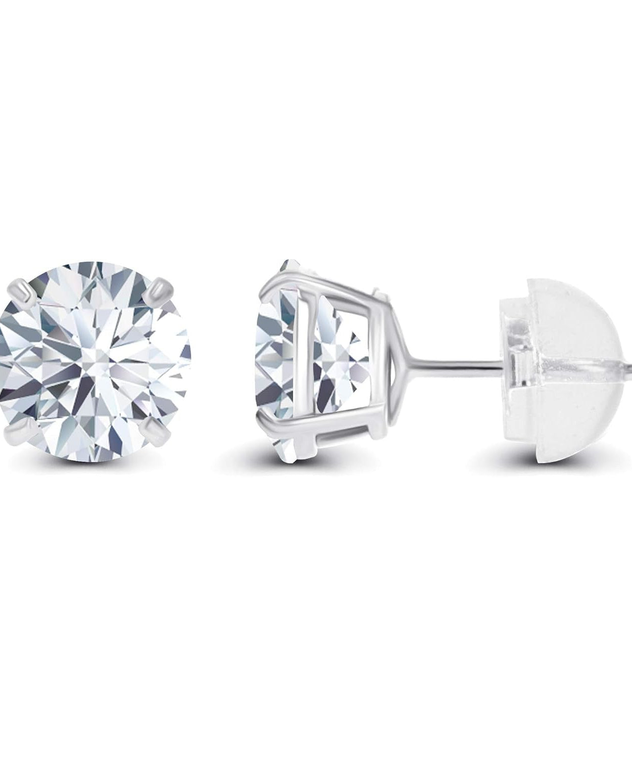 2.00 CTW AGI Certified Lab-Grown Diamond Stud Earrings in Solid 14K Gold - G Color, VS Clarity