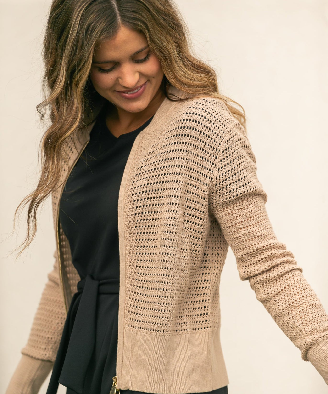 Tate Crochet Open Knit Cardigan