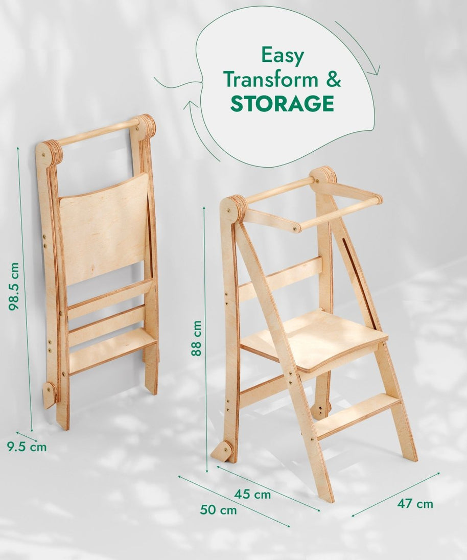 Toddler Tower: Step stool for Kids - Graphite