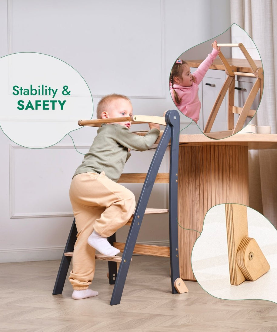 Toddler Tower: Step stool for Kids - Graphite