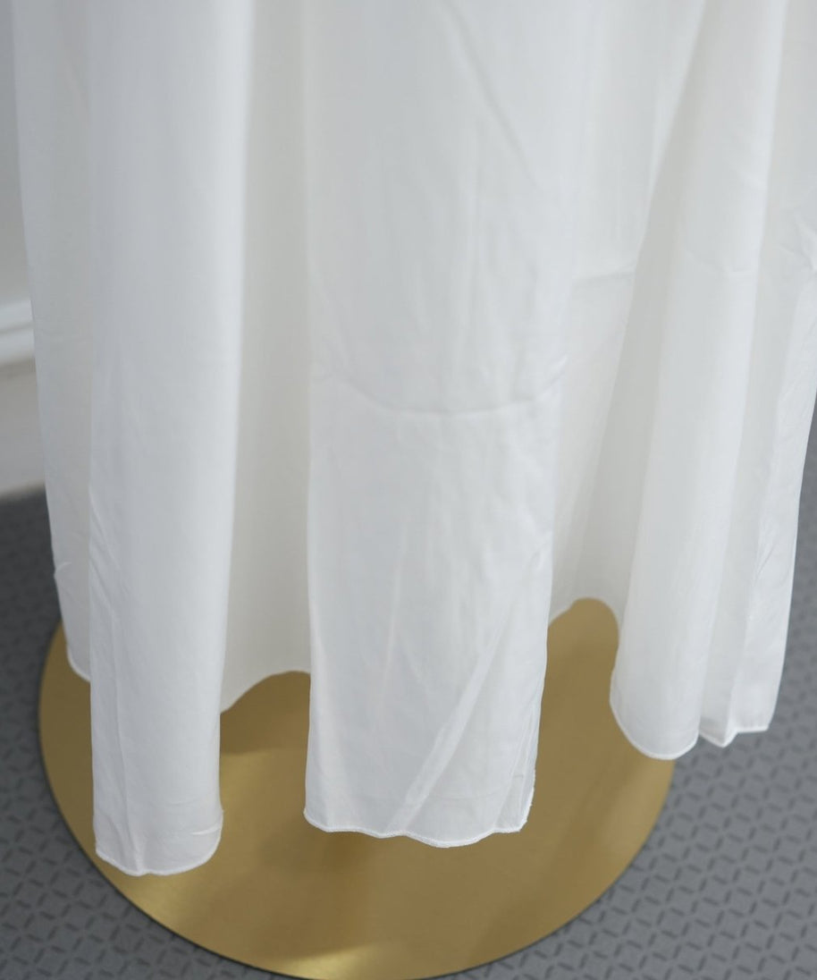 Watercolour Print Double-Layer Flared-Sleeve Maxi Dress(MS479)