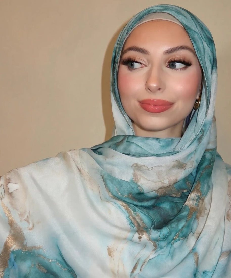 Watercolour Wash Hijab Scarf(MH240)