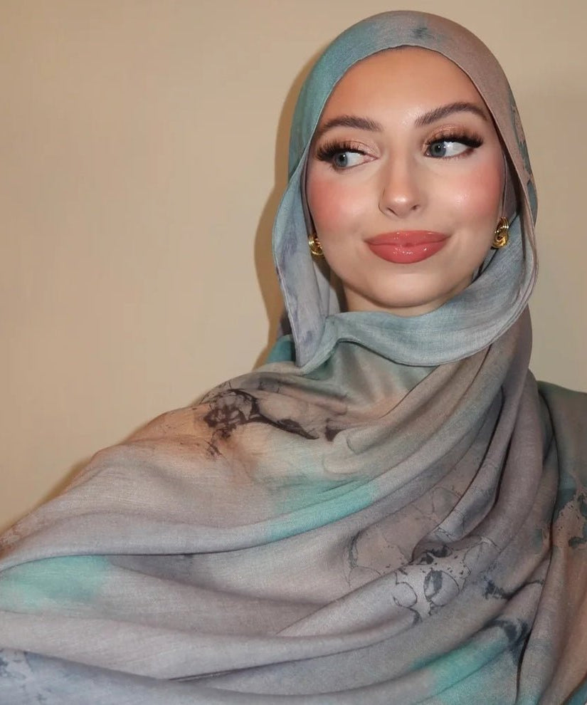 Watercolour Wash Hijab Scarf(MH240)