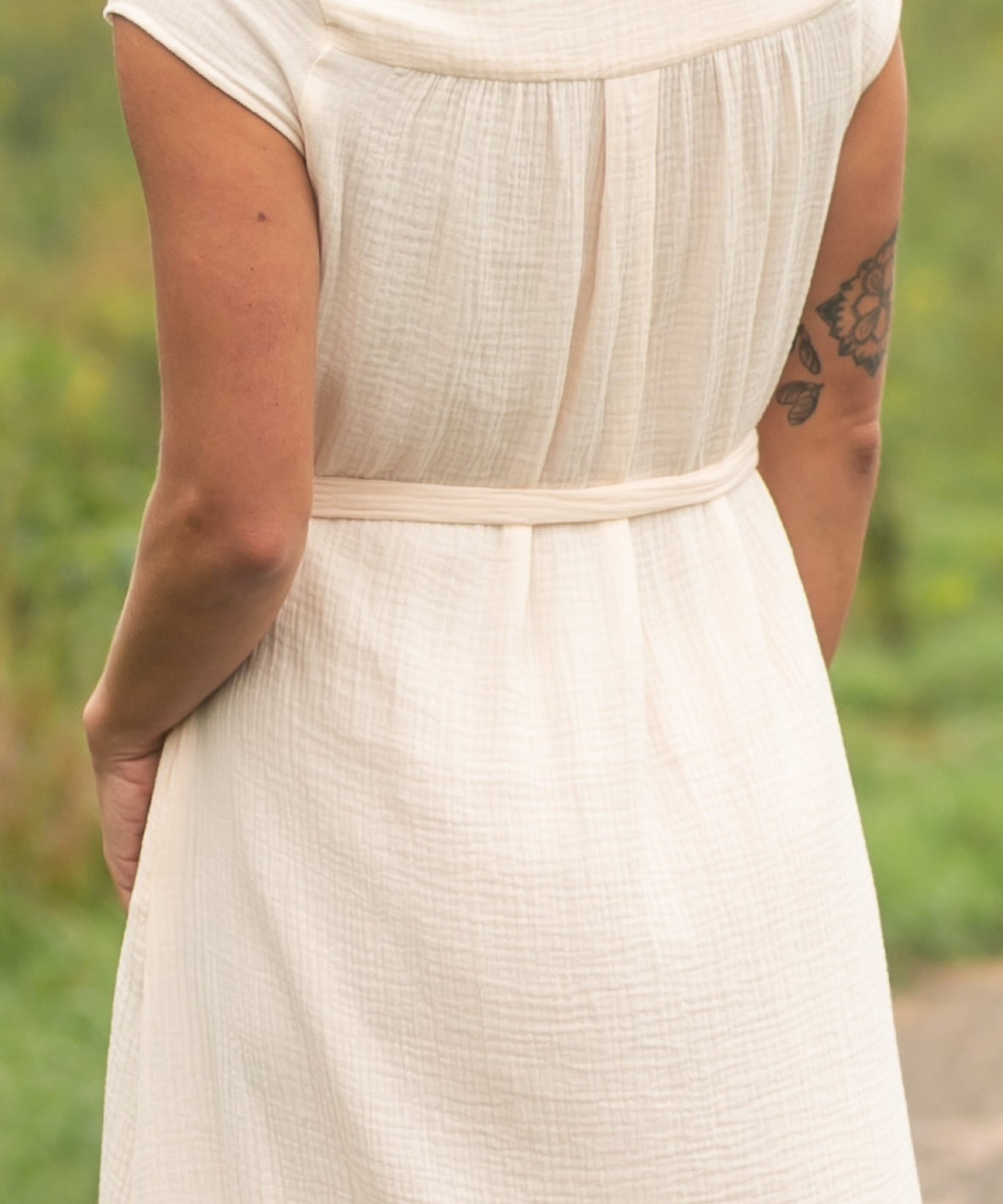 Willow Blush Pink Cotton Gauze Midi Dress